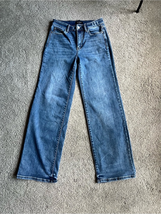 Judy Blue Denim - Judy Blue Size 5 / 27 Jeans Wide Leg Medium Wash Stretch